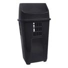 Lixeira Preta Basculante 50l Plasvale