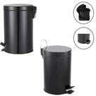 Lixeira preta inox 3 litros pedal cesto lixo black removivel banheiro cozinha multiuso 3l luxo Lixeira preta inox 3 litros pedal cesto lixo black removivel banheiro cozinha multiuso 3l luxo
