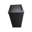 Lixeira Quadrada 30 Litros Inox Black fodco Lixeira Quadrada 30 Litros Inox Black fodco