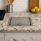 Lixeira Quadrada Embutir Granito Inox 304 Não Enferruja 7l