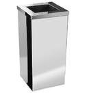 Lixeira quadrada jsn qi4 com aro em aco inox 36l