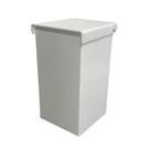 Lixeira Quadrada Peq. Alta C/T.F Branco 14,5x27 A807