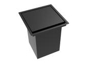 Lixeira Quadrada Pintada Preto 3,9 L Para Bancada Lixeira Quadrada Pintada Preto 3,9 L Para Bancada