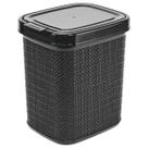 Lixeira rattan com click preta 4,5l nitron