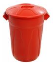 Lixeira Redonda 100 Litros Tipo Balde Vermelho Lixeira Redonda 100 Litros Tipo Balde Vermelho
