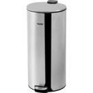 Lixeira redonda, 30 litros, inox, cinza, VONDER