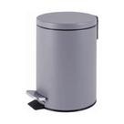 Lixeira Redonda 5L Cinza Matte com Pedal Powermaid
