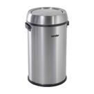 Lixeira redonda 65l inox cinza tampa basculhante vonder