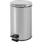 Lixeira Redonda Aço Inox 12 Litros Vonder Com Tampa Pedal Amortecido 250 Mm X 385 Mm Cinza
