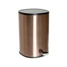 Lixeira Redonda com pedal 5L - Ghel plus - Rose Gold
