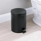 Lixeira Redonda com Pedal Multiuso Aço 3 litros - Preto Matte Lixeira Redonda com Pedal Multiuso Aço 3 litros - Preto Matte