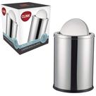 Lixeira redonda com tampa basculante de inox 8l na caixa - Clink Lixeira redonda com tampa basculante de inox 8l na caixa - Clink
