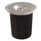 Lixeira redonda de embutir em inox acetinado com balde plástico de 5l 20505 - Debacco
