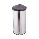 Lixeira Redonda Inox Com Pedal Esfera - Tampa Plástica 35L Lixeira Redonda Inox Com Pedal Esfera - Tampa Plástica 35L