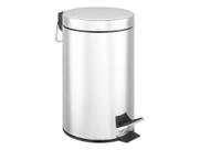 Lixeira Redonda Pedal Antiderrapante Inox 5litros