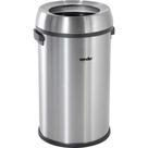 Lixeira Redonda, sem Tampa, 65 Litros, Inox, Cinza, Vonder OstenVonder