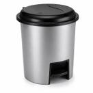 Lixeira redonda silver 14l