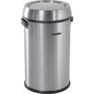 Lixeira Redonda Tampa Basculante 65l Inox Cinza Vonder