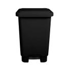 Lixeira retangular 100l c/ pedal preto larplasticos