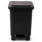 Lixeira retangular 25l c/ pedal preto larplasticos