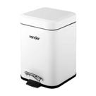 Lixeira retangular 3 litros inox branca vonder Lixeira retangular 3 litros inox branca vonder