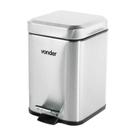 Lixeira retangular 3 litros inox cinza vonder Lixeira retangular 3 litros inox cinza vonder