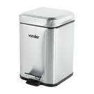 Lixeira retangular 3 litros inox cinza vonder Lixeira retangular 3 litros inox cinza vonder