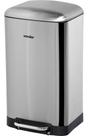 Lixeira retangular 30 litros inox cinza VONDER