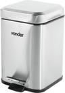 Lixeira Retangular 3L Inox Cinza VONDER Lixeira Retangular 3L Inox Cinza VONDER