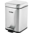 Lixeira Retangular 3l Inox Vonder Lixeira Retangular 3l Inox Vonder