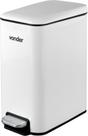 Lixeira Retangular 5 Litros Inox Branca 6356005002 Vonder