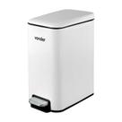 Lixeira retangular 5 litros inox branca vonder Lixeira retangular 5 litros inox branca vonder