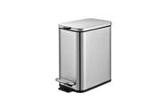 Lixeira Retangular C/ Pedal e Balde 5 L Aço Inoxidável Escovado Linha Frame Brinox