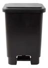 Lixeira Retangular Com Pedal 50 Litros Resistente E Durável Cor Preto