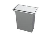 Lixeira Retangular De Embutir Bancada Inox 4,1 L Lixeira Retangular De Embutir Bancada Inox 4,1 L