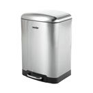 Lixeira Retangular Inox Cinza 12 Litros Vonder