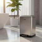Lixeira Retangular Inox Vonder 12 Litros