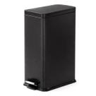Lixeira Retangular Slim Inox 5 Litros Preto Fosco