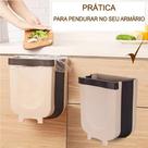 Lixeira Retrátil Dobrável p/ Pendurar Armário Cozinha