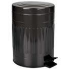 Lixeira Retrô Preta 5l Inox Cozinha Banheiro Escritório Mor Lixeira Retrô Preta 5l Inox Cozinha Banheiro Escritório Mor