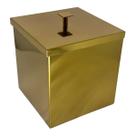 Lixeira Rodinox Inox Dourado Brilho Quadrada 5,2L