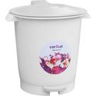 Lixeira Shangri-La Com Pedal 12L Redonda Branca