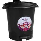 Lixeira Shangri-La Com Pedal 12L Redonda Preta