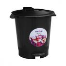 Lixeira Shangri-La Com Pedal 12L Redonda Preta