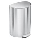 Lixeira simplehuman 6L Semi-Arredondada com Pedal Aço Escovado