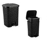 Lixeira Smart C/Cesto Interno Pedal/Amortecedor Na Tampa 25L