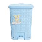 Lixeira Smart C/ Tampa E C/ Balde Removível 25L Bebê & Mamãe Cor:Azul