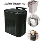 Lixeira Suspensa 9 Litros Cozinha Banheiro Escritório
