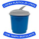Lixeira Tampa Basculante Banheiro Cozinha Plastico 20lts Resistente