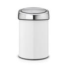Lixeira Touch Bin 3 Litros Em Aço Brabantia Branca Lixeira Touch Bin 3 Litros Em Aço Brabantia Branca